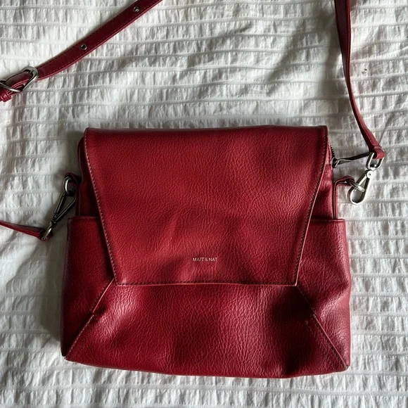 Matt Nat Bags Matt And Nat Envelope Crossbody Vegan Leather Bag Red Poshmark